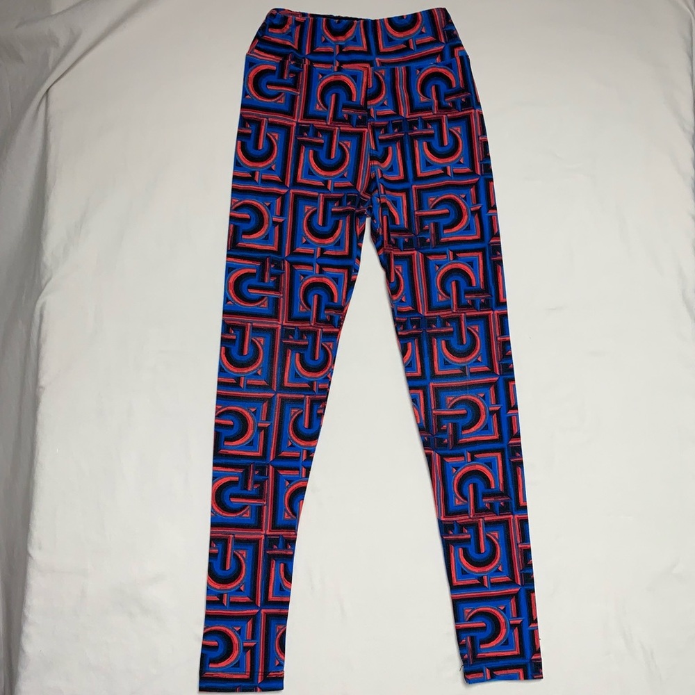 🆕 Geometric Print Leggings Girl’s Tween Large Soft Stretch Back to School Play